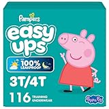 Pampers Training Pants - Easy Ups Girls & Boys - Size 3T-4T, 116 Count, Peppa Pig Potty Underwear (Packaging May Vary)