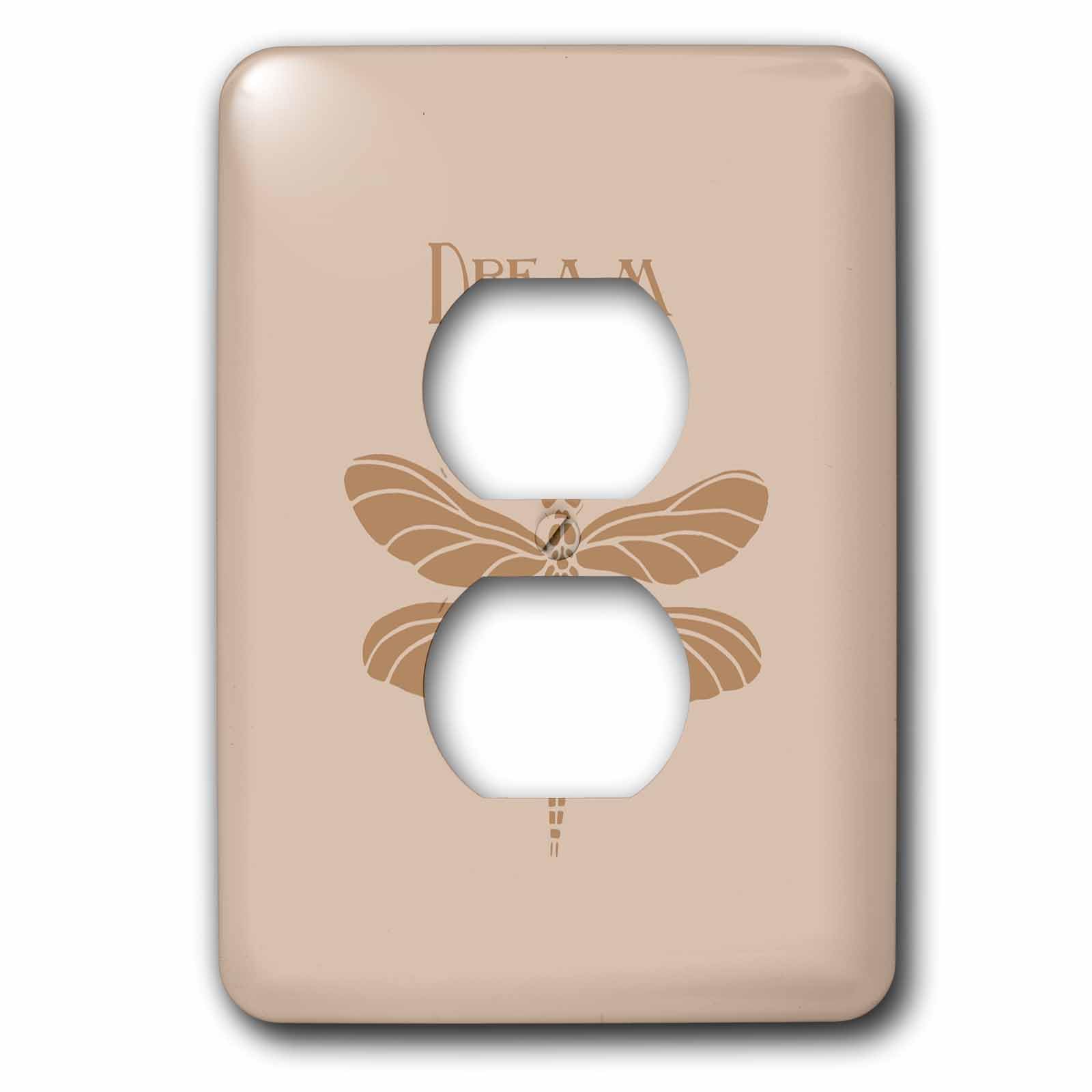 Plaques de prises libellule doré 3dRose lsp_202369_6 pour intérieur chic