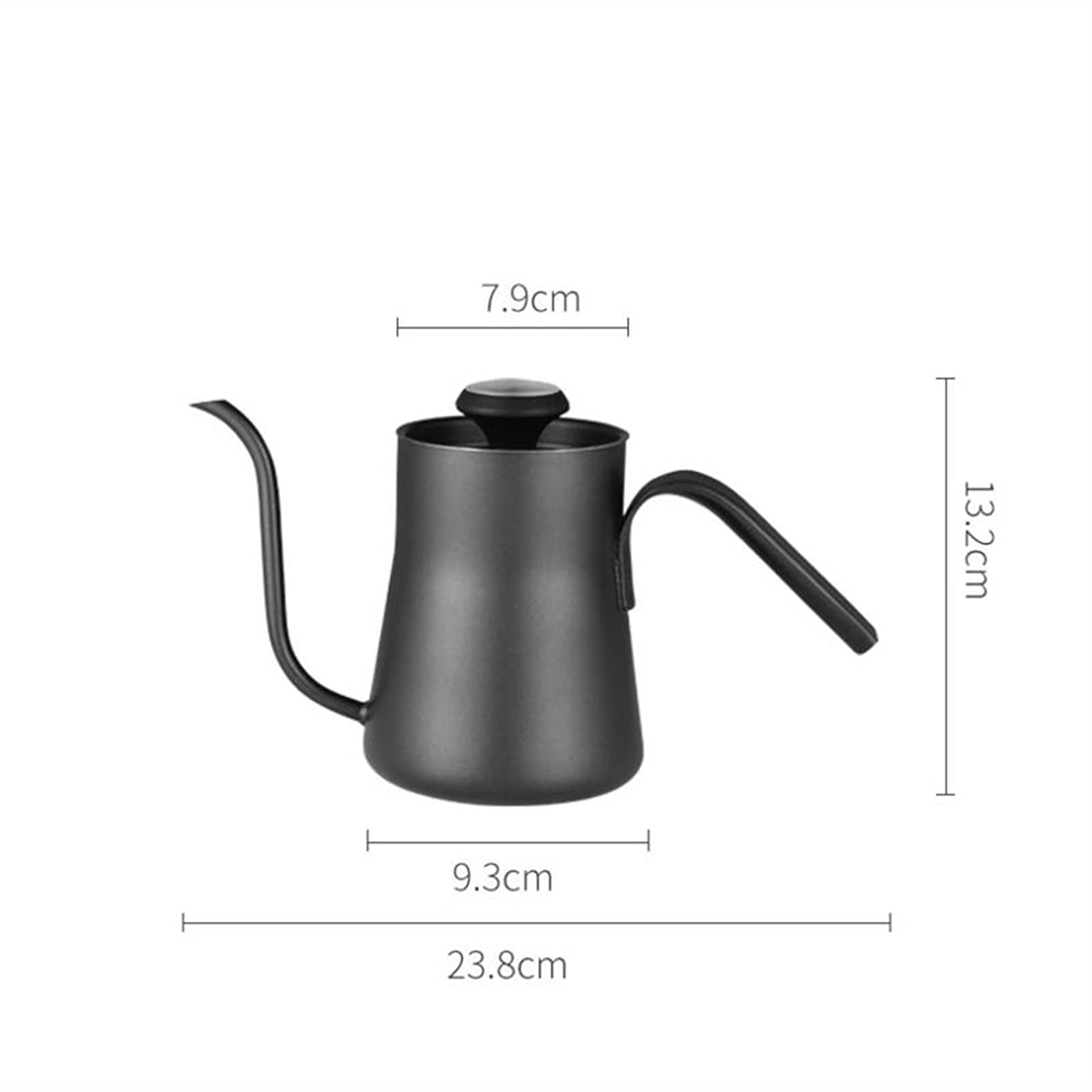 Czajnik do kawy, czajnik do kawy, nalewanie czajnika z szyjką do herbaty z termometrem do herbaty 550 ml kawy antykorozyjnej, słoik do kawy, długie usta, ekspres do kawy