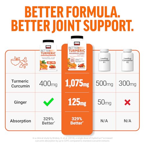 Image of Force Factor Better Turmeric Supplement, Extra Strength Joint Support