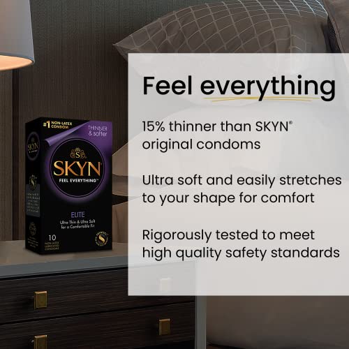 Image of SKYN Elite, 10 Count, Ultra-Thin, Lubricated Latex-Free Condoms​ (Pack of 2)