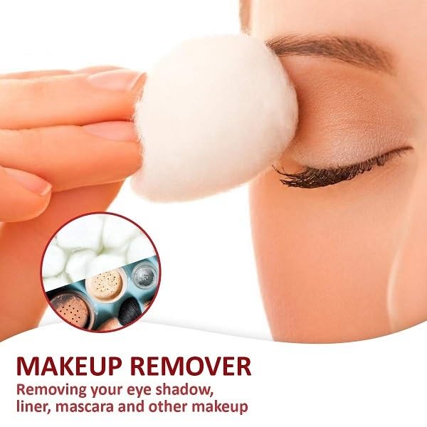 Image of E.T.O Cotton Balls Use For nail polish & face make-up removal, skincare, Baby care, Arts & Crafts - 300 Pcs