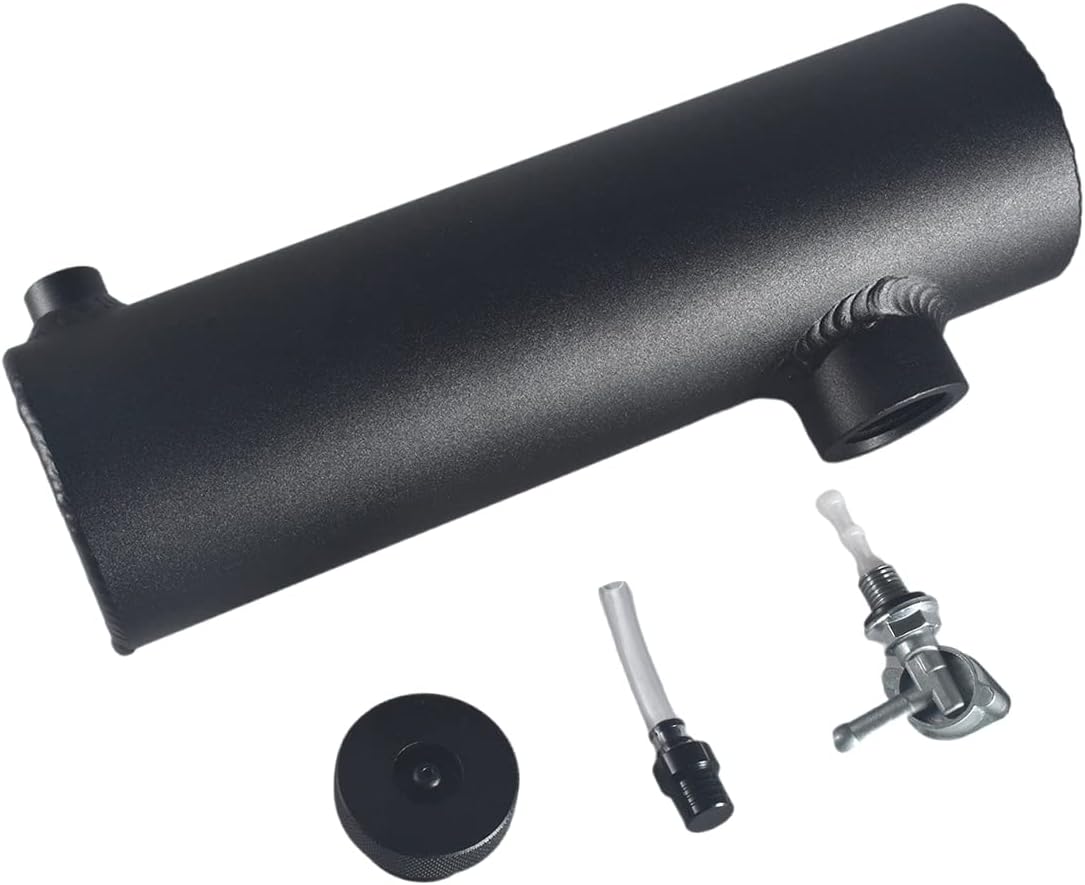 Black Gas Tank Aluminum Cylinder 10" For Coleman Powersports CT200U BT200X CT200u-ex,For Predator 212cc 196cc/6.5HP Go Kart and Gas Mini Bike