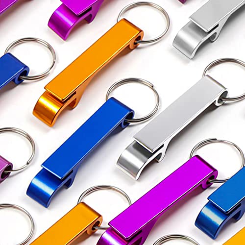 Bottle Opener Keychain - 8Pcs Colorful Beer Bottle Openers Premium Metal Keychain Bottle Opener, Beverage Bottle Opener For Gift, Wedding, Party, Bartender, Beverage, Practical #TOP6
