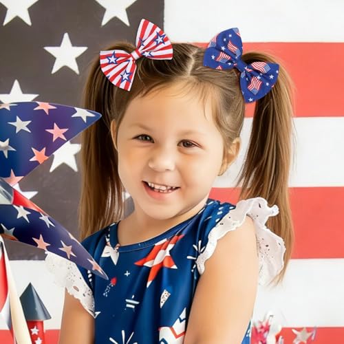 6 pinzas niña banderas USA de 4 pulgadas miniatura 6
