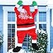 TOLOCO 4.92 FT Hanging Santa Claus, Christmas Decorations, Christmas Ornaments for Roof, Porch, Gutter, Balcony, Christmas Decor Outdoor and Indoor