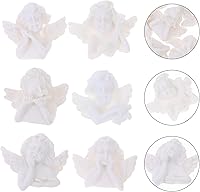 Vista 5 de EXCEART 60 dijes de ángel 3D con parte trasera plana, adorno de resina para bricolaje, teléfono móvil, accesorios para el cabello, manualidades