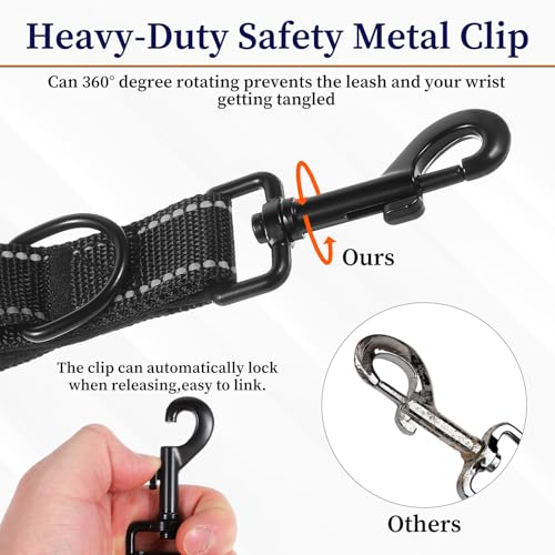 JIYIN 29cm Kurzführer Hund, Hundeleine Kurz Leinen Trainingsleine Reflektierende Nylon Hundeleine für Große und Mittlere Hund