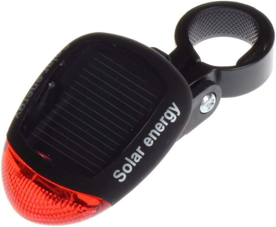Solar Power Rechargeable Bicycle Taillights, LED Bicycle Rear Signal Lights for Night Cycling Warning Safety
