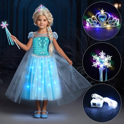 Disfraz de Princesa con Capa para Niñas 5-6 años miniatura 3