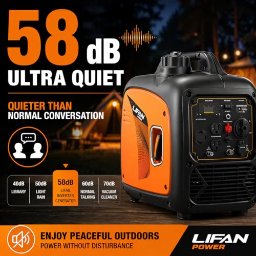Image of LIFAN 3500W Portable Inverter Generator for Home Backup, Super Quiet Gas Powered Generator for RV Camping Outdoor Use, ECO Mode, EPA Compliant, Parallel Ready with CO-MINDER Safety