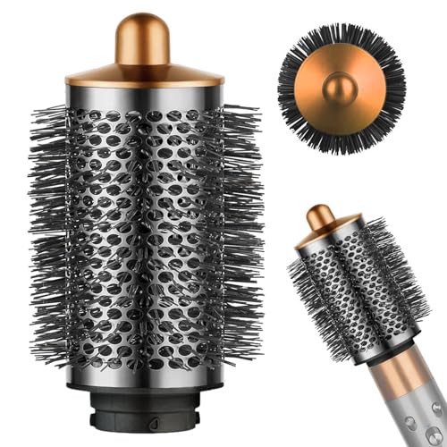 Grande brosse ronde améliorée pour volume Dson Airwrap HS01/HS05, brosse volume pour cheveux plats et flasques (doré)