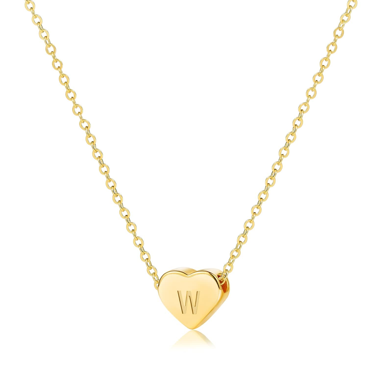 – Personalised Necklace for Women - Initial Necklace with Adjustable Chain Personalised Gifts A-Z Capital Choker 14K Gold Plated Jewelry Valentine's Day Gifts Gold Necklaces 38+5cm