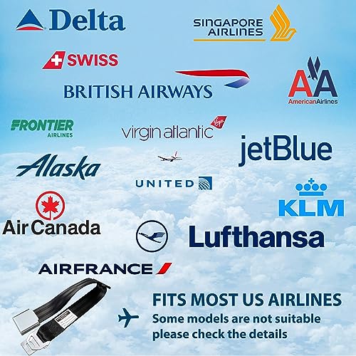 Airplane Seat Belt Extender, Seatbelt Extender Adjustable 7-31" for all Airplane include Southwest Airlines 737-Max8 flight(Two in one)