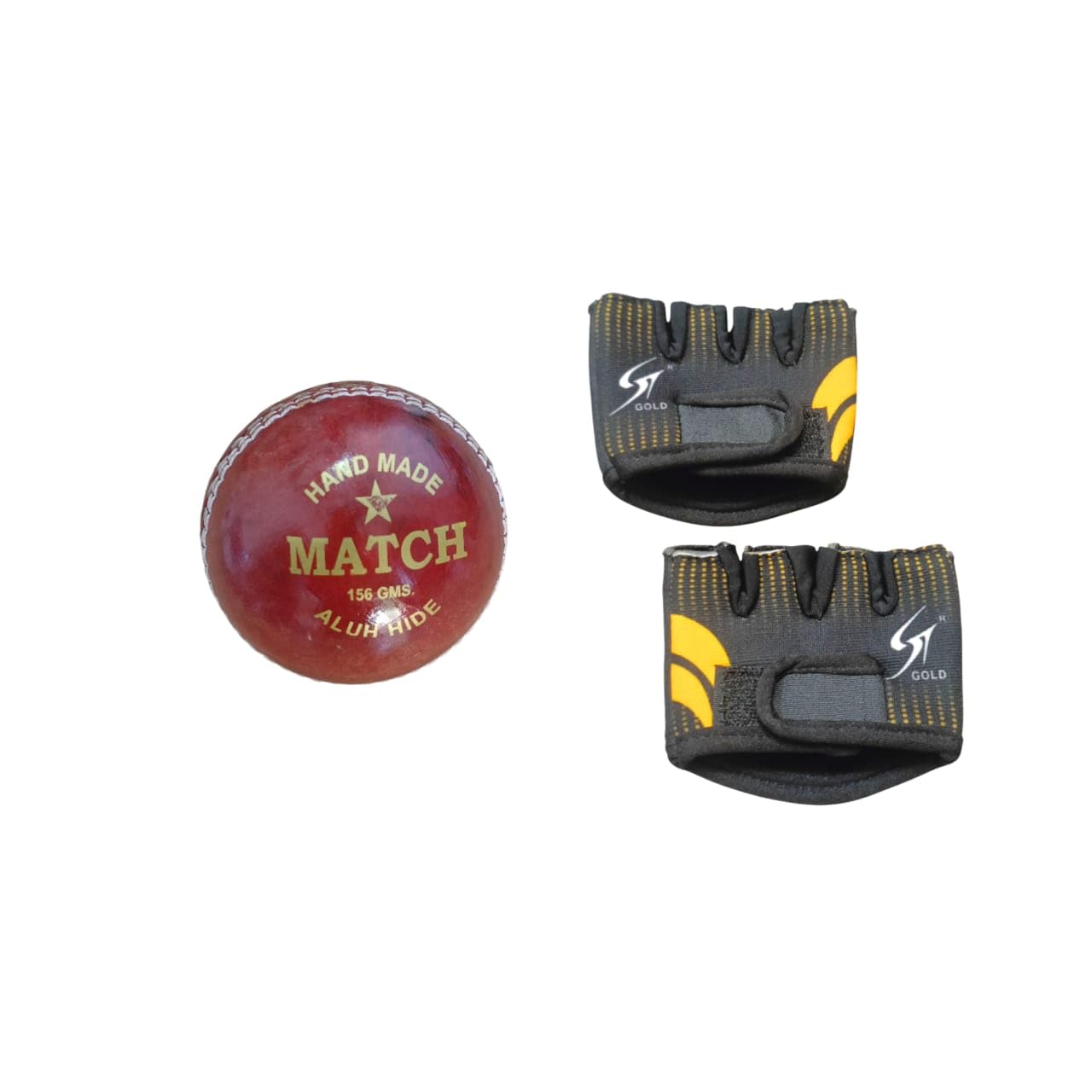 NE NEPTUNE Cricket Practice Combo | Hand Made Red Leather Ball 156 g with Finger Cut Fielding Gloves | Training & Match Practice Set for All-Rounders | Durable Alum Hide Leather Ball-picture-15