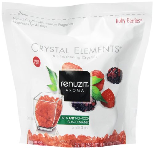 Renuzit Crystal Elements Ruby Berry Refill, 2-9 oz Bags