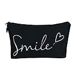 Aiphamy Cute Travel Makeup Bag Cosmetic Bag Small Pouch Gift for Women (Smile)