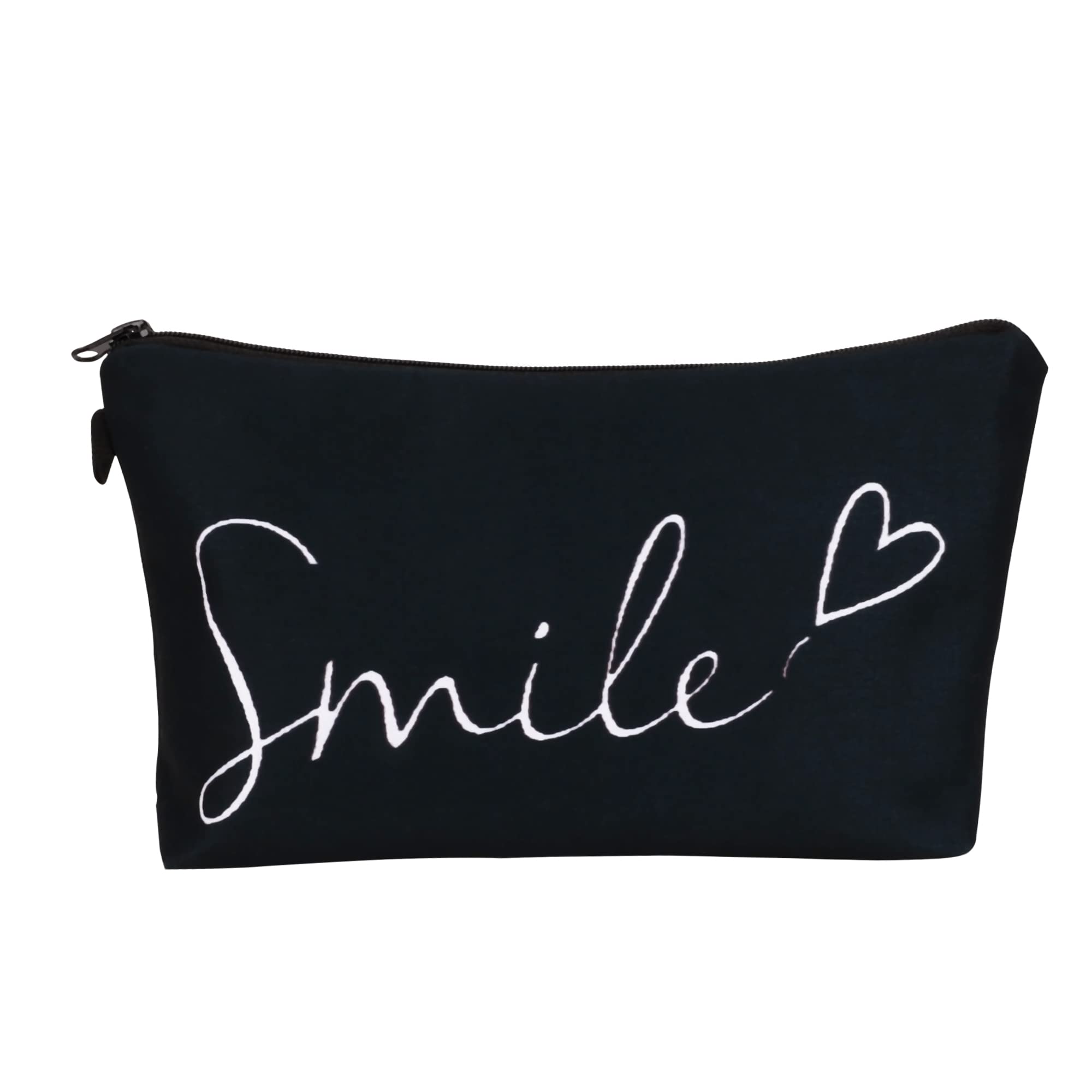 Aiphamy Cute Travel Makeup Bag Cosmetic Bag Small Pouch Gift for Women ("Smile")