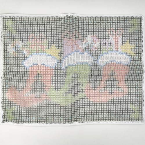 Image of Howie's Latch Hook Kits for Adults, DIY Christmas Latch Hook Kit Rug Crochet Yarn, Color Preprinted Pattern Embroidery Decoration(Christmas Stocking Gift, 20.47 x 14.96 inch)