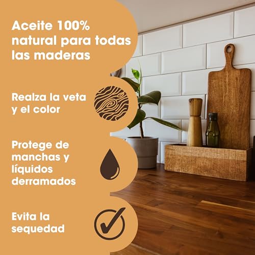 Miniatura 2 de Aceite De Tung Puro De Furniture Clinic 500 Ml Nutre, Protege Y Mejora La Belleza De Todos Los Artículos De Madera Aceite 100 Natural, Apto Para Alimentos, Para Madera De Interior Y Exterior