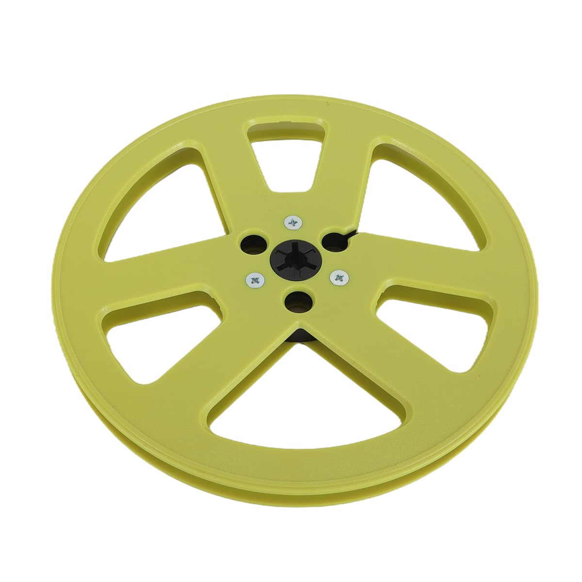 Bobina di nastro vuota da 1/4 7 pollici, bobina di nastro audio universale in plastica ABS con 6 fori antivento, adatta per registratori Studer (giallo)