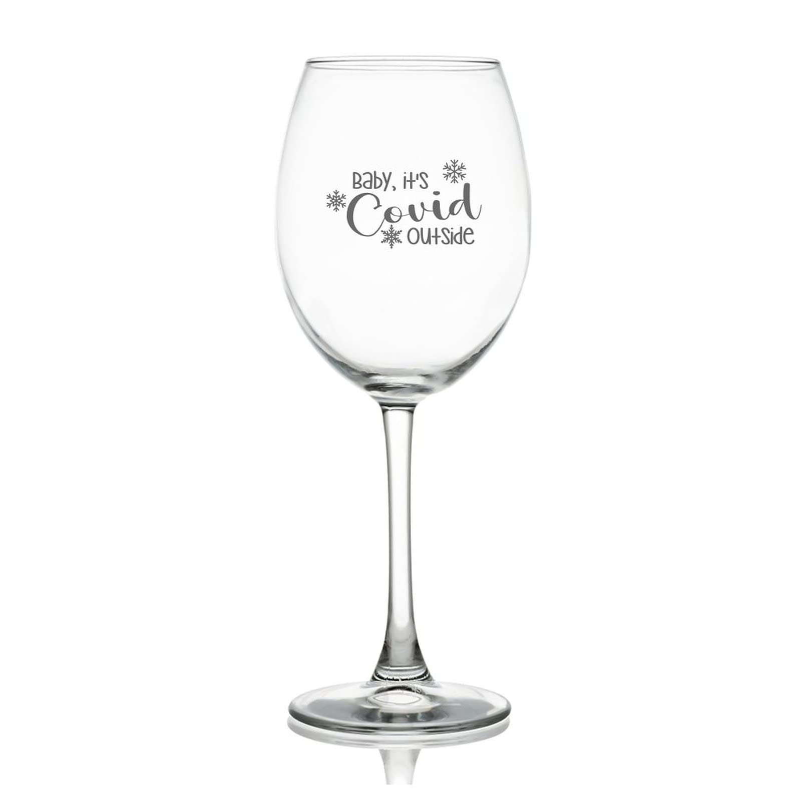 Verre à vin 500 ml It's Covid Outside pour cocktail rouge et blanc