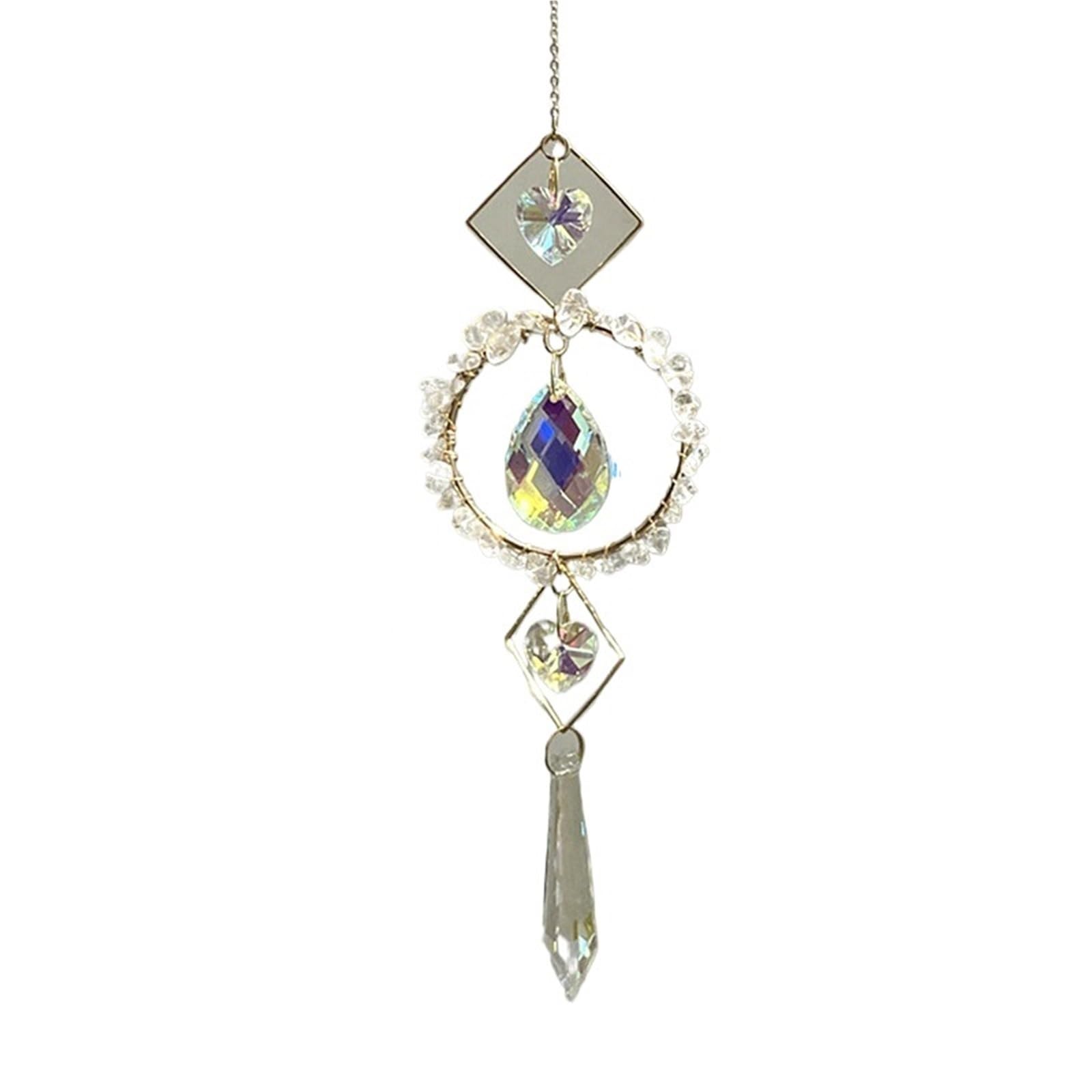 Wind Chimes For Garden Window Wind Chime Life Tree Crystals Chimes Suncatcher Hanging Pendnats Car Garden Decoration Pendnat(Color-4)