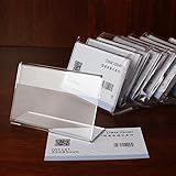 Melleco 20pcs Sign Display Holder Price Name Card Tag Label Counter Top Stand Case 55x85mm