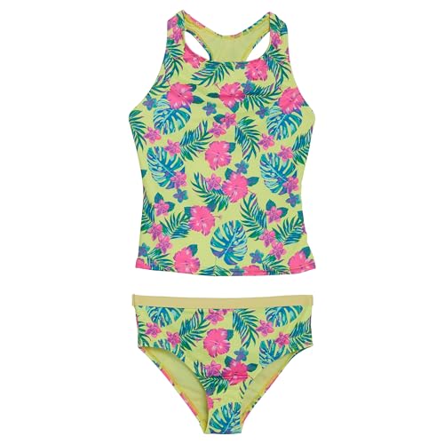 Image of Lands' End Girls' UPF 50+ Swim Bikini Bottom and Racerback Tankini Set