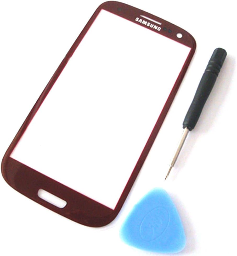 Red Front Screen Glass Lens+tools for Samsung I9300 Galaxy S3 Siii