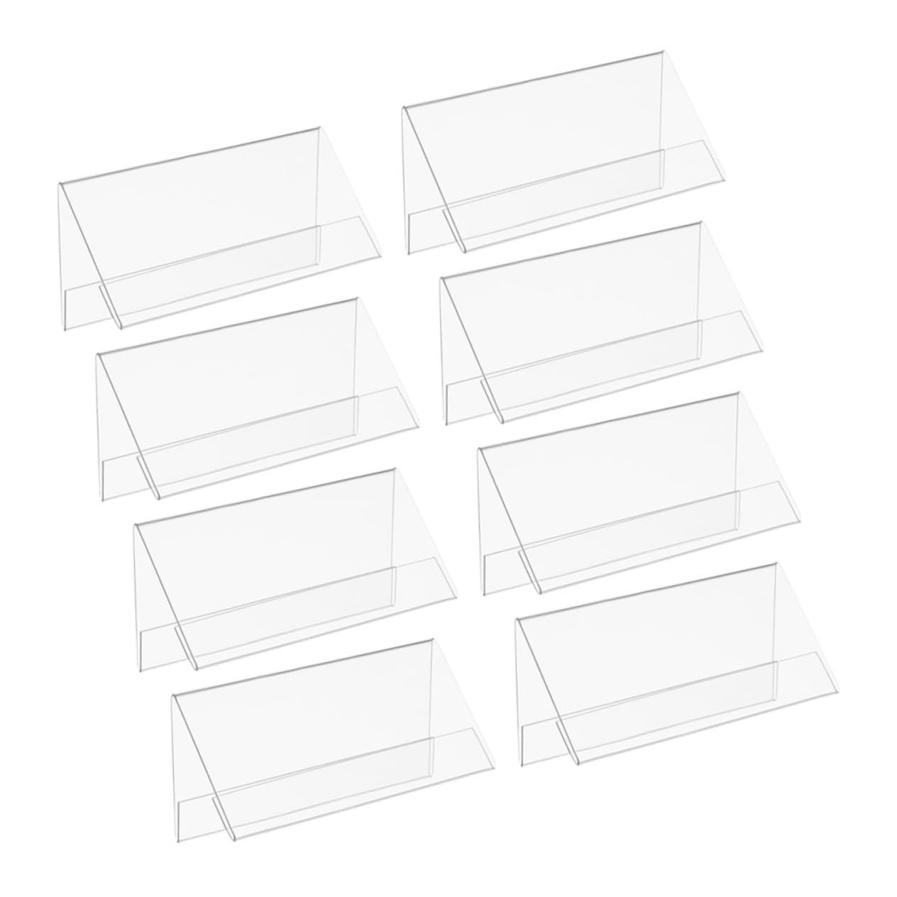 Cabilock 8pcs Acrylic Name Sign Cards Desk Name Plates for Meetings Large Acrylic Sign Blanks Rounded Edges for Business Events