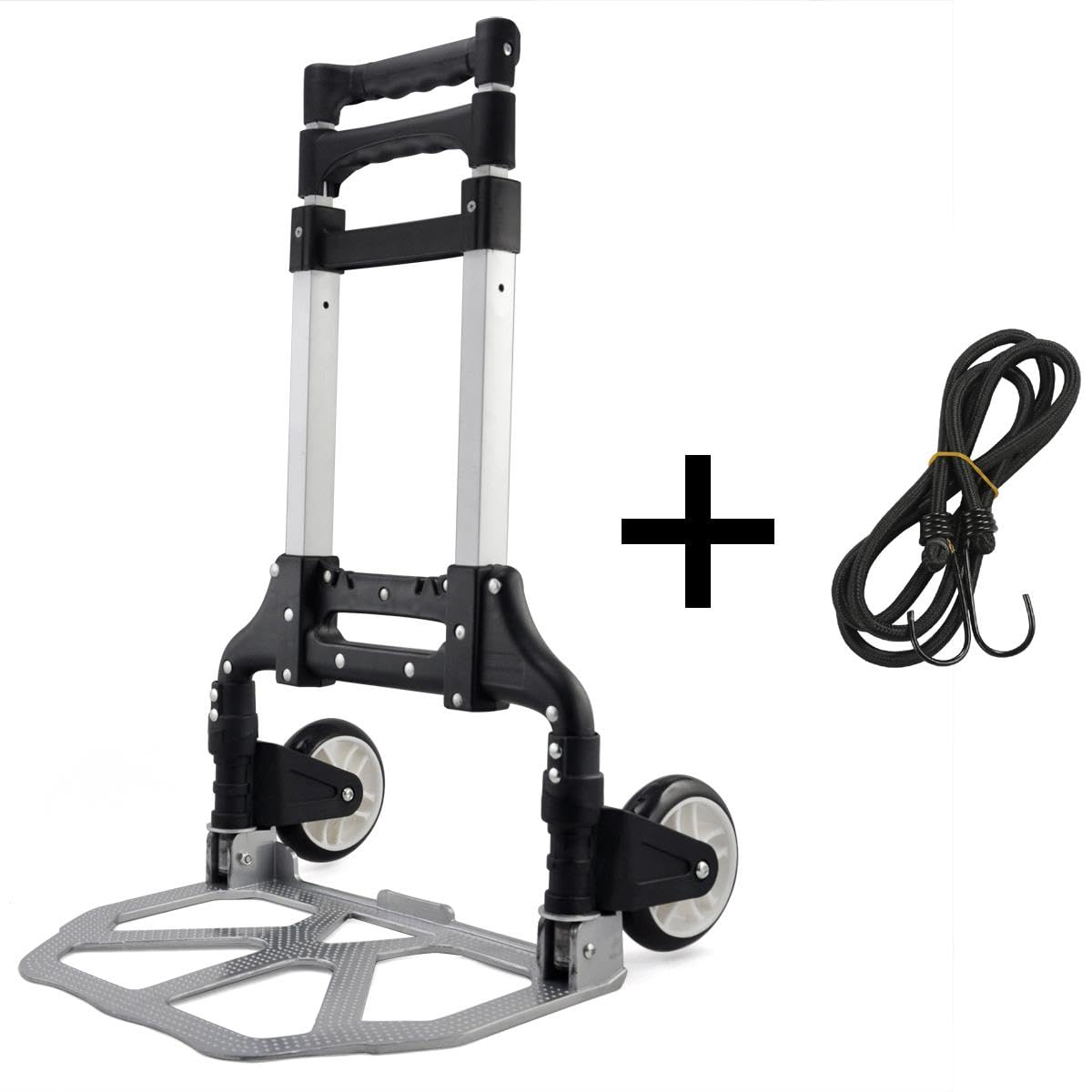 Yaheetech Sackkarre klappbar Transportkarre mit Gummiräder Stapelkarre Handewagen mit Anti-Rutsch Handgriff Transportwagen Trolley belastbar bis 75 kg