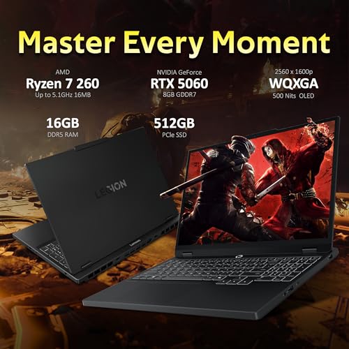 Lenovo Legion 5 laptop display showing gaming interface