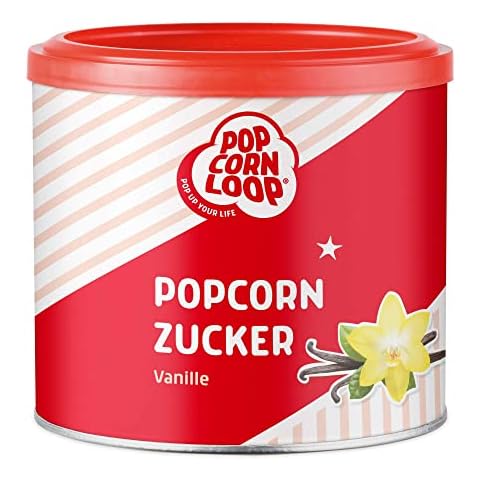 Popcornzucker Vanille 300g mit Bourbon-Vanille Zucker Vanillin Popcorn Mais Gewürz zum Verfeinern Kochen Backen Dessert Müsli Joghurt Cover
