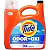 Tide Ultra Odor Defense Plus Oxi Liquid Laundry Detergent, 132 fl oz, 94 Loads, Advanced Odor and Stain Fighting Laundry Detergent Liquid