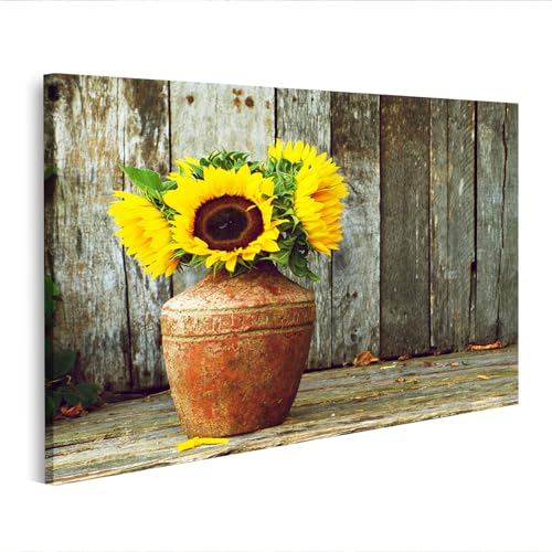 Impression sur toile Tournesols joyeux décoration salon nature morte