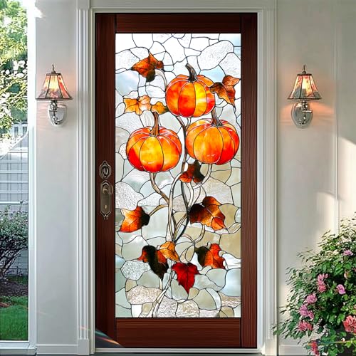 Vinilo decorativo para ventana con diseño otoño 17.7 x 39.3 in miniatura 6