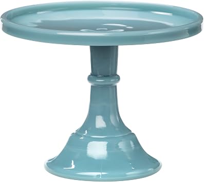 Mosser Glass Georgia Blue 9 Inch Cake Plate