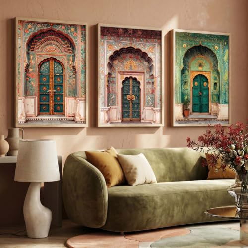 Image of kotart Indian Art Traditional Paintings for Living Room | Framed Wall Painting for Home Room Bedroom Office Wall Decor | Wall Poster With frames Set of 3 (10X13 inch)
