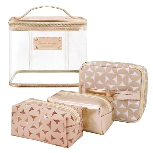 Kit de Necessaire com 4 pçs Glitz Jacki Design (DOURADO)