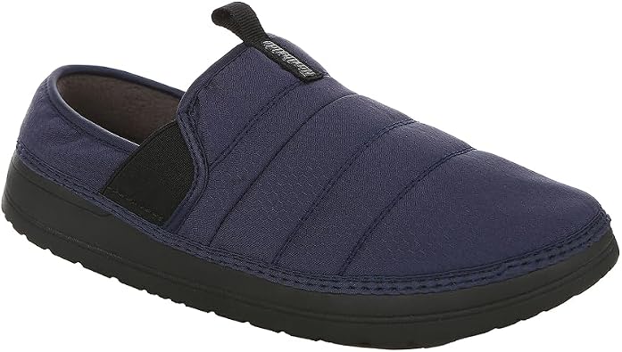 Northside Mens Rainier Camp Slipper Quilted Nylon, Foam Cushioned Indoor Outdoor House Shoe with EVA Outsole Cozy, Easy Slip-On