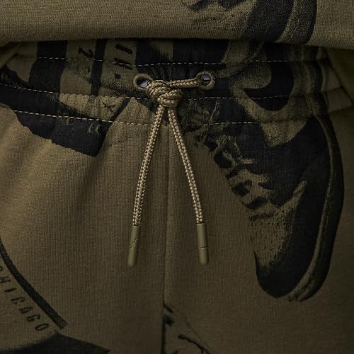 Jordan Brooklyn Fleece Big Kids' Printed Pants (45D600-E6F, Medium Olive)3