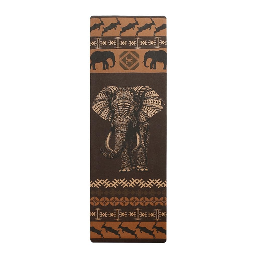 Premium Esterilla de Yoga de Corcho 72" X 24" Antideslizante Resistente al Sudor Esterilla de Pilates con Líneas de Alineación para Bikram, Hot Yoga (Color : Style3)