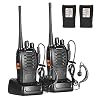 Unimped Paio Walkie Talkie Ricaricabile VOX Radio PMR 446MHz 0.5W Frequenza Civile Ricetrasmittente Portatile 16 Canali Singola Banda Spina EU per Negozio Sopravvivenza Ciclismo