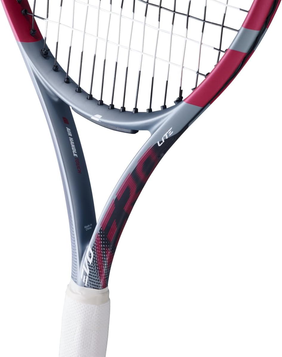 Babolat Evo Aero Lite Strung Tennis Racquet, Grey/Raspberry Pink – 2nd Gen