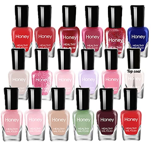 Tophany Non Toxic Nail Polish Set, Easy Peel Off and Fast Dry Nail Polish Set for Pack, Eco Friendly & Organic Water Based Nail Polish for Women,Teens (18 Bottles)