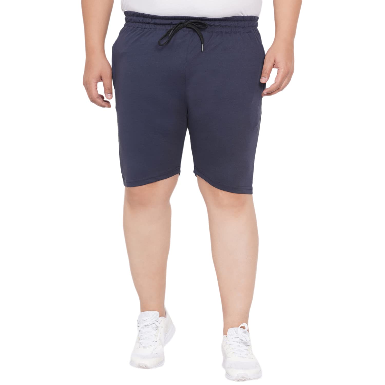 santonio Plus Size Mens Solid Cotton Twisted Creek Lounge Shorts Available Size (2XL-10XL) (3XL, Navy Blue 16)-picture-17