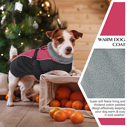 Bonaweite Dog Winter Jacket For Cold Weather, Waterproof Reflective Dog Fleece Jackets Warm Padded Vest Coat With Harness Hole, Outdoor Clothes With Fur Collar For Puppy Small Medium Large And Dogs #TOP2