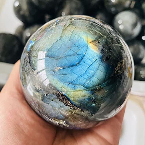Sphère en labradorite naturelle décoration de bureau et salon bien-être feng shui