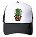 Funny Pineapple Pug Unisex Fitted Mesh Hat Baseball Caps Black